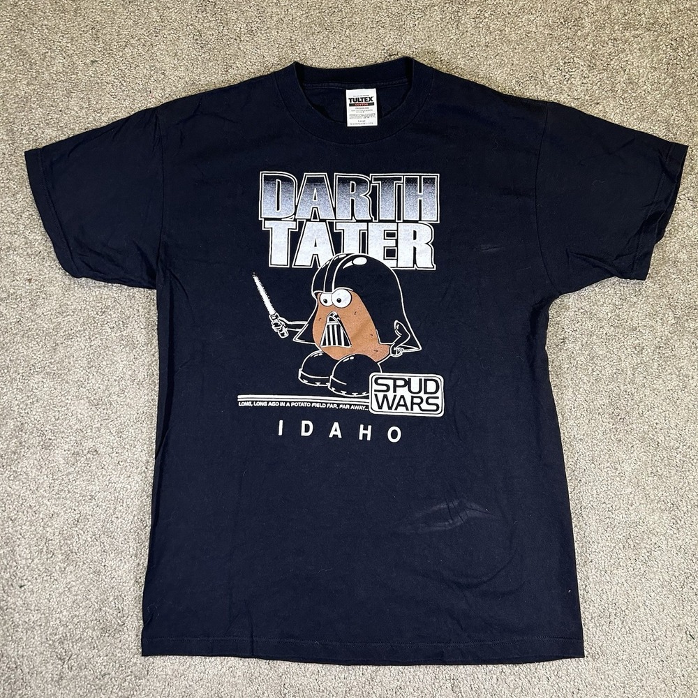 Vintage Darth Tater T-Shirt Large‎ SPUD WARS IDAHO Funny Star Wars 90s Mr Potato